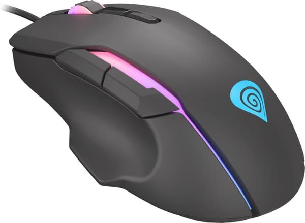 Genesis Xenon 220 – Tyst RGB-spelmus – 6400 DPI – 7 programmerbara knappar