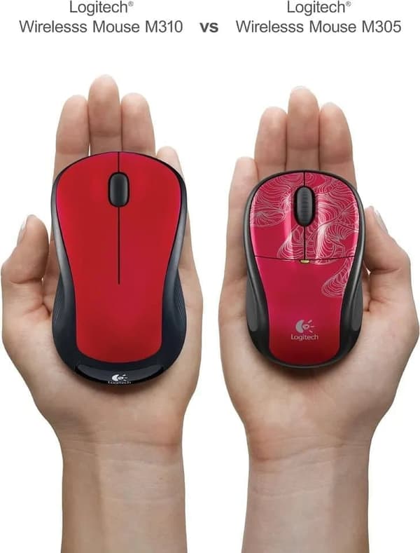 Logitech M310 trådlös mus, PC-mus, PC/MMac Röd