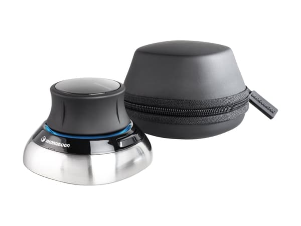 3Dconnexion SpaceMouse Wireless Kit 2 - 3D-mus - ergonomisk - 2 knapper - trådløs, kablet - 2.4 GHz