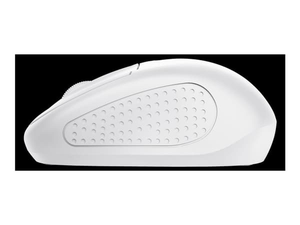 Trust Primo - Mus - høyre- og venstrehåndet - optisk - 4 knapper - trådløs - 2.4 GHz - USB trådløs mottaker - matt hvit