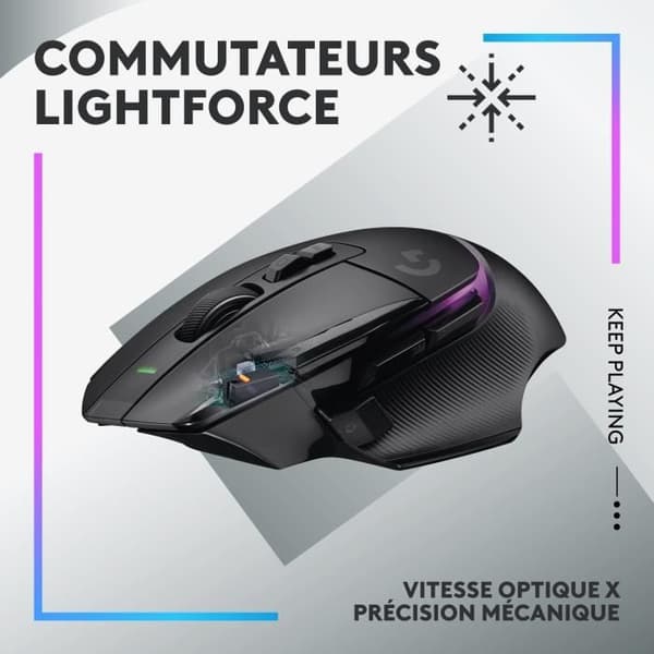 Spelmus - Trådlös - Logitech G - G502 X Plus - Svart
