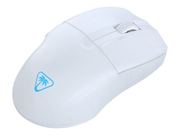 Turtle Beach Pure Air - Mus - ergonomisk - optisk - trådlös, kabelansluten - Bluetooth, 2.4 GHz, USB-C - trådlös USB-mottagare - vit Translucent, Vit