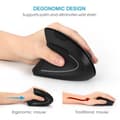 Miniatyrbild 3 av 4: Vänsterhänt optisk mus, trådlös vertikal modell | Ergonomisk design - förebyggande av epikondylit för armen | 6 knappar