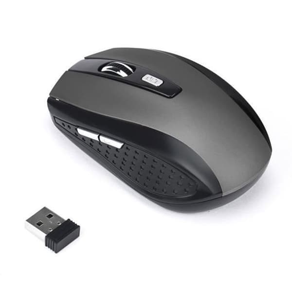 Trådlös mus för bärbar dator - Gamer - Grå - 2.4GHz - 6 nycklar
