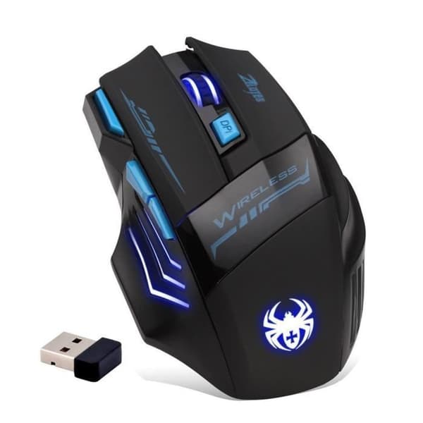 Gamingmus - Professionell - 2400 DPI - 7 knappar - Trådlös - Optisk
