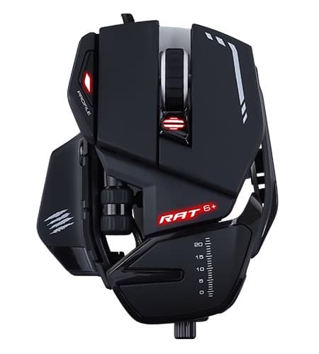 Mad Catz RAT 6+ mus Höger USB Type-A optisk 12000 DPI Svart
