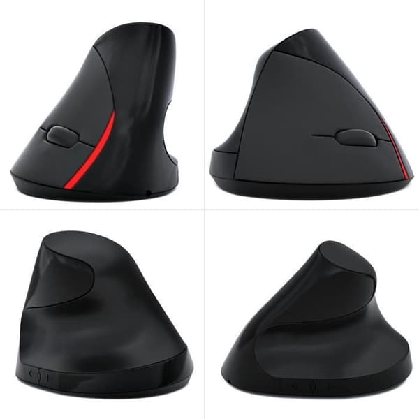 Optisk mus Vertikal modell Ergonomisk design, Trådlös - Uppladdningsbart batteri - Ergonomisk - Förebyggande av surt syndrom