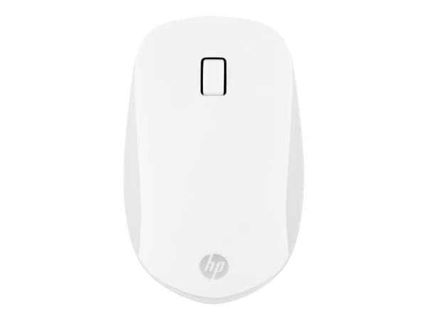 HP 410 Slim - Mus - høyre- og venstrehåndet - 3 knapper - trådløs - Bluetooth 5.0 - hvit, matt finish - for Laptop 15s; Pavilion 32