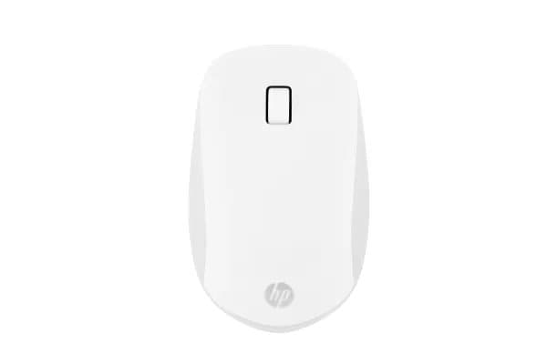 HP 410 Slim - Mus - høyre- og venstrehåndet - 3 knapper - trådløs - Bluetooth 5.0 - hvit, matt finish - for Laptop 15s; Pavilion 32
