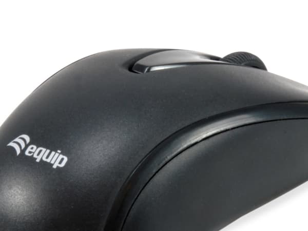 Equip USB-C Compact Mouse, Ambidextrous, Optical, USB Type-C, 1200 DPI, Black