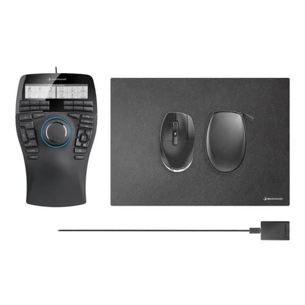 - 3Dconnexion - 3Dconnexion SpaceMouse Enterprise Kit 2 - 3D-mus - ergonomisk - höger- och vänsterhänt - 31 knappar - trådbunden