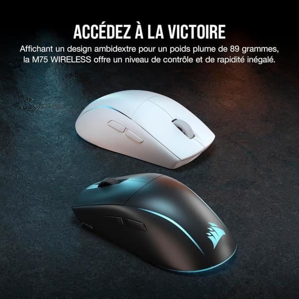Trådlös spelmus - CORSAIR - M75 Trådlös - Ambidextrous, RGB