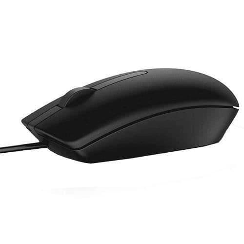 USB-trådad optisk mus - DELL - MS116 - 1000 DPI - Ambidextrös - Svart Svart