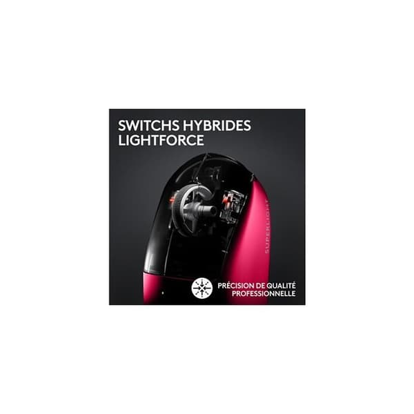 Trådlös Gaming Mus - Logitech - G PRO X SUPERLIGHT 2 - 32 000 DPI - 95 timmars batteritid - Rosa