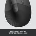 Miniatyrbild 3 av 7: Ergonomisk mus - Logitech - Lift for Business - Tyst - Grafit - Trådlös
