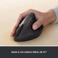 Miniatyrbild 4 av 7: Ergonomisk mus - Logitech - Lift for Business - Tyst - Grafit - Trådlös
