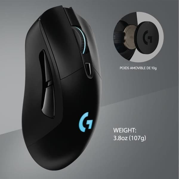 Spelmus - Trådlös - Logitech G - G703 Hero - Svart