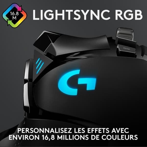 Spelmus - Kabelansluten - Logitech G - G502 Hero - Svart