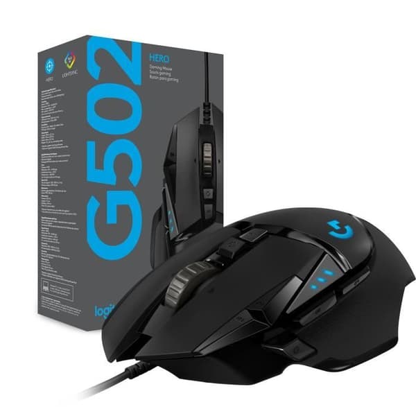 Spelmus - Kabelansluten - Logitech G - G502 Hero - Svart