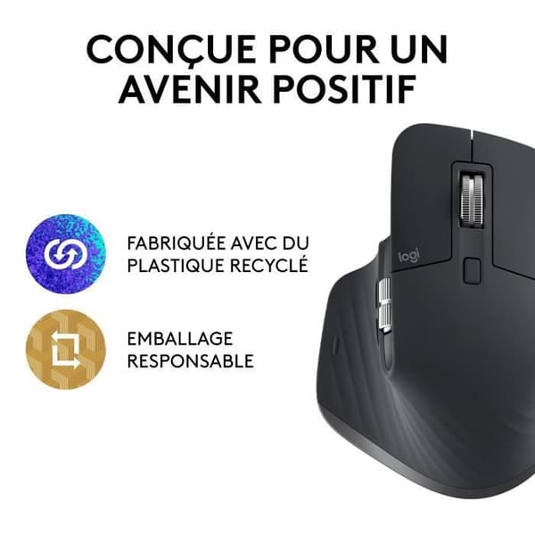 Mus - Trådlös - Logitech - MX Master 3S - Grafit