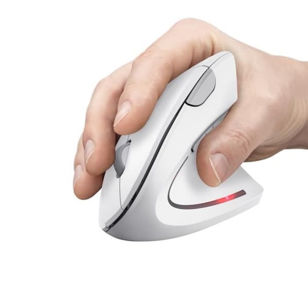 Trust Verto Ergonomic Vertical Wireless Mouse, Prevention of Mouse Syndrome and Epicondylit, PC / Laptop / Mac - Vit