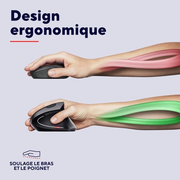 Trust Verto Ergonomic Vertical Wireless Mouse, Prevention of Mouse Syndrome and Epicondylit, för PC / Laptop / Mac