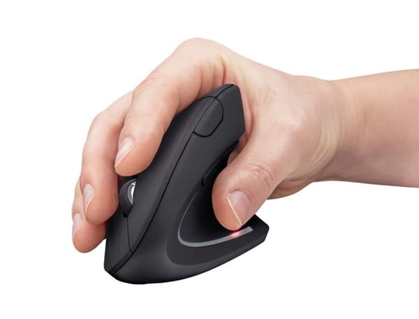 Trust Verto Ergonomic Vertical Wireless Mouse, Prevention of Mouse Syndrome and Epicondylit, för PC / Laptop / Mac