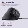 Miniatyrbild 4 av 4: Trust Voxx Vertical Wireless Rechargeable Mouse, Bluetooth eller 2,4 GHz, Ergonomisk – Svart