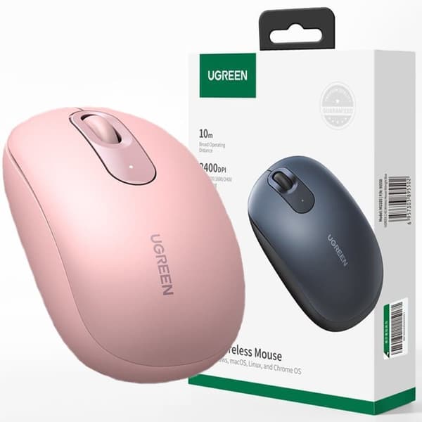 Trådløs USB-mus 2,4 GHz Ugreen MU105 - rosa