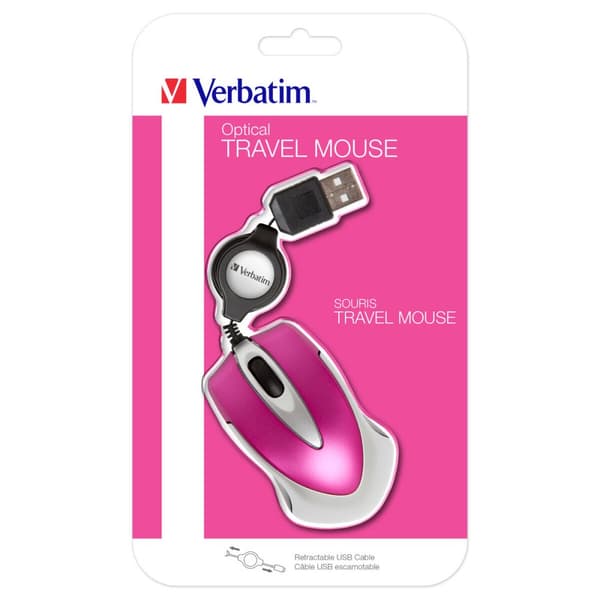 Optisk Mus Verbatim 49021 Rosa