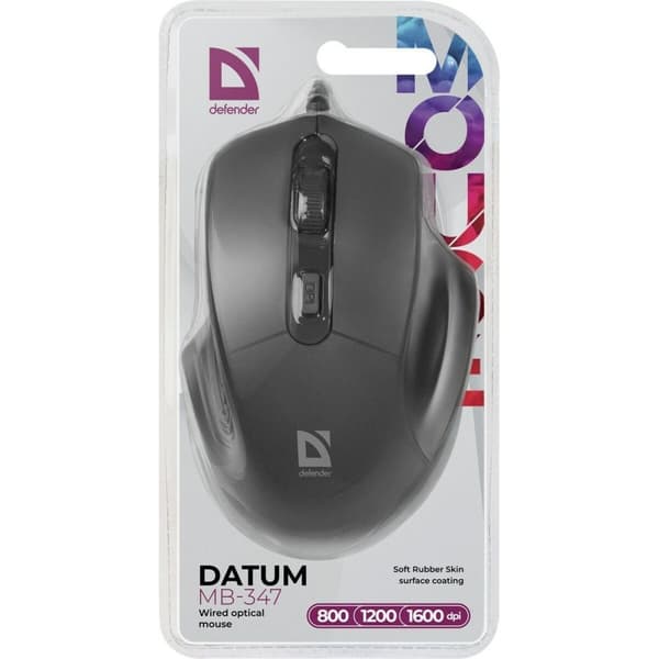 Optisk mus Defender Datum MB-347 Sort