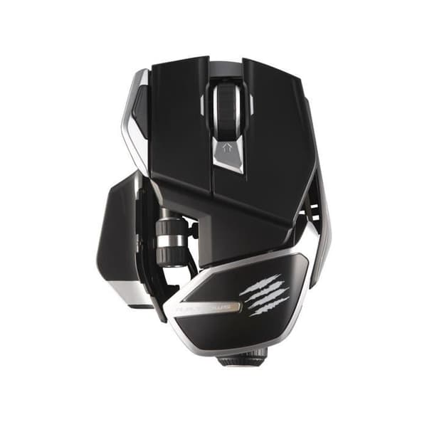 Madcatz R.A.T. DWS trådlös spelmus - Lång batteritid - 16000 DPI Bluetooth Gamer Mouse - 14 programmerbara knappar Svart, Silver