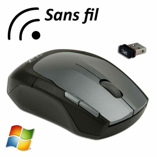 Mus T'NB SRSFSHARK Svart Mörkgrå 800 dpi