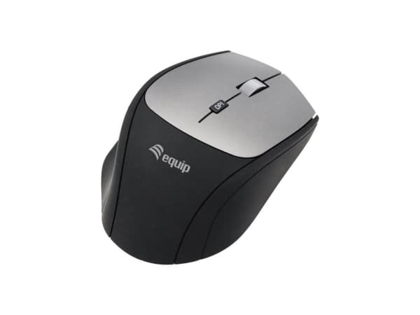 Equip 245115, högerhand, Optisk, RF Trådlös, 2400 DPI, Svart