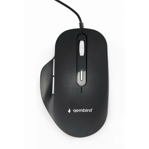 Optisk Mus med Sladd GEMBIRD MUS-6B-02 3600 DPI Svart