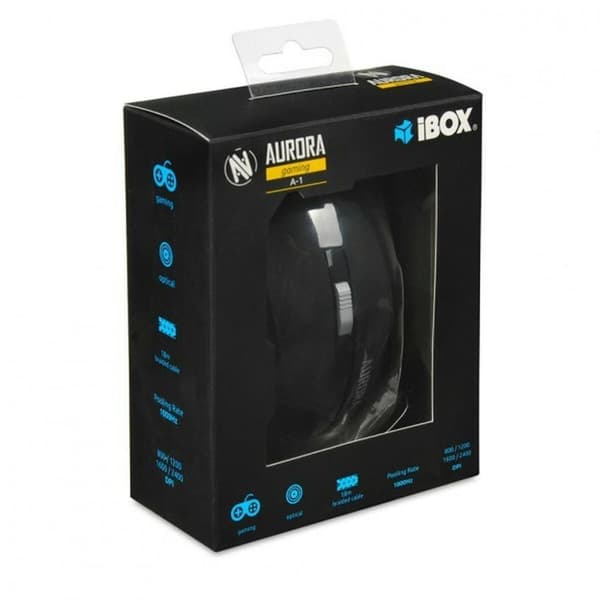 Optisk Mus Ibox Aurora A-1 Svart