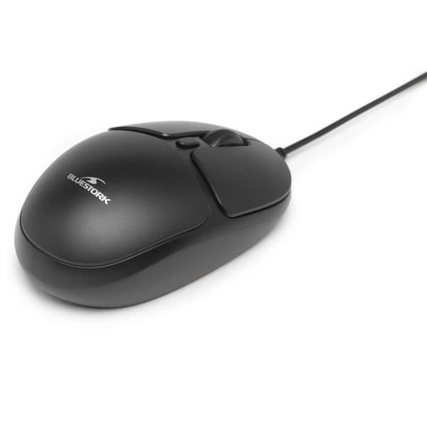 Trådbunden mus - BLUESTORK - OFFICE 10 - PC / Mac - Svart