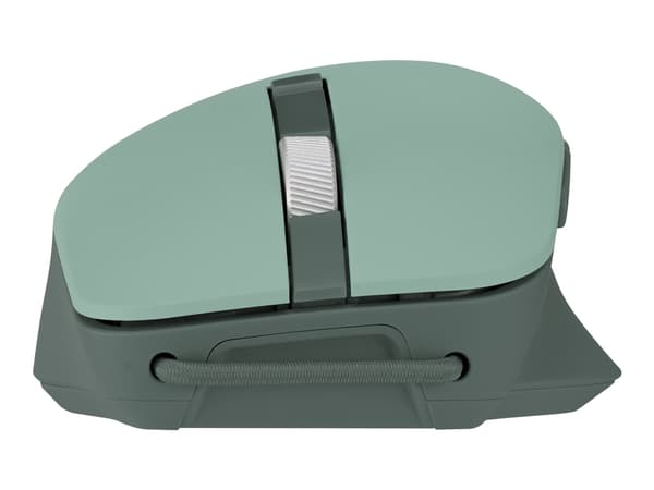 ASUS SmartO MD200 Silent Plus - Mus - optisk - 6 knapper - trådløs - 2.4 GHz, Bluetooth - green tea latte
