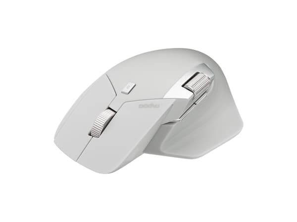 Rapoo MT760L, högerhand, Optisk, Trådlös RF + Bluetooth, 3200 DPI, Grå