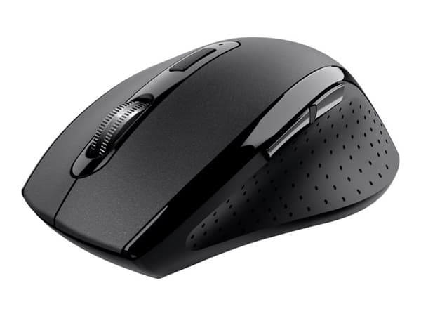 Trust Sura - Mus - comfortable - högerhänt - optisk - 6 knappar - trådlös - 2.4 GHz - trådlös USB-mottagare - svart Vit