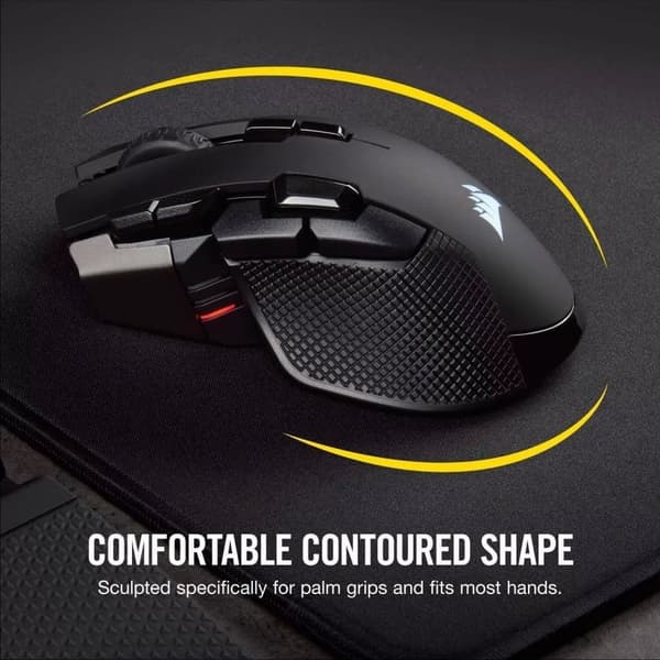 Corsair Ironclaw Trådløs RGB Gaming Mus 18K DPI Flerfarvet baggrundsbelysning