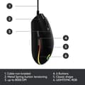 Miniatyrbillede 8 af 11: Logitech G203 Lightsync Gaming Mouse, 6 programmerbare knapper, 8K DPI - Sort
