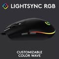 Miniatyrbillede 2 af 11: Logitech G203 Lightsync Gaming Mouse, 6 programmerbare knapper, 8K DPI - Sort
