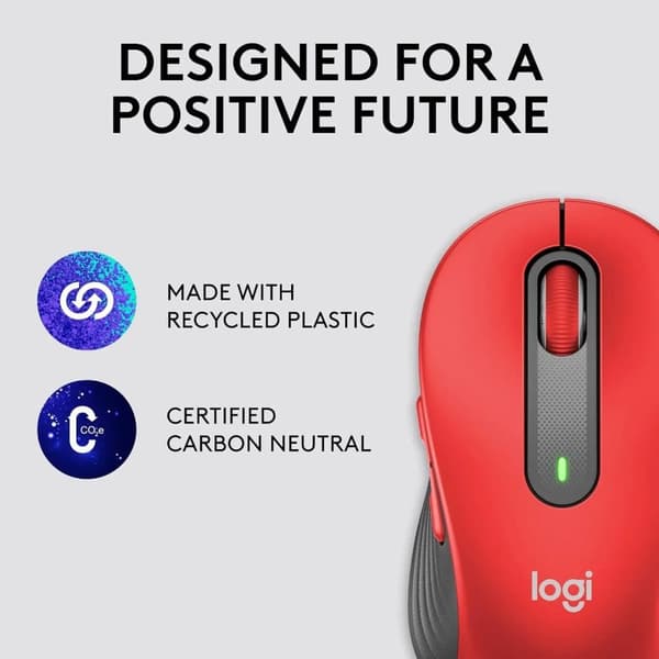 Logitech Signature M650L trådløs mus i fuld størrelse rød