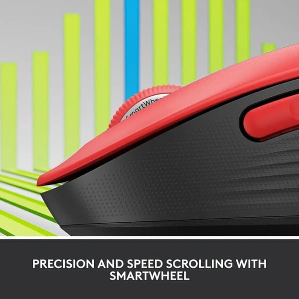 Logitech Signature M650L trådløs mus i fuld størrelse rød