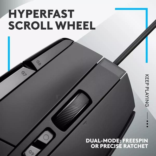 Logitech G G502 X trådbunden spelmus - LIGHTFORCE , HERO 25K spelsensor