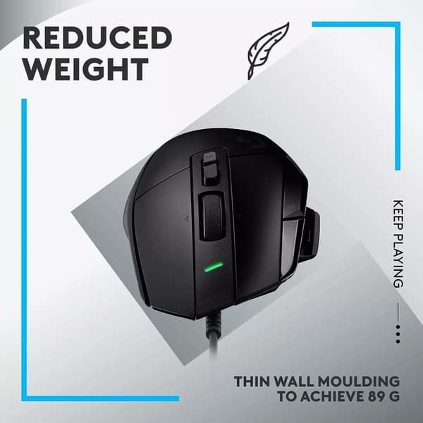 Logitech G G502 X trådbunden spelmus - LIGHTFORCE , HERO 25K spelsensor
