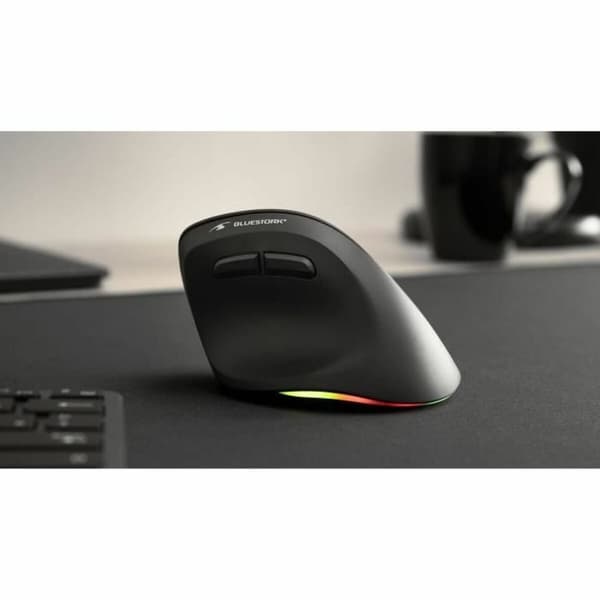Trådløs Bluetooth-Mus Bluestork M-WL-ERGO-LUMI Svart