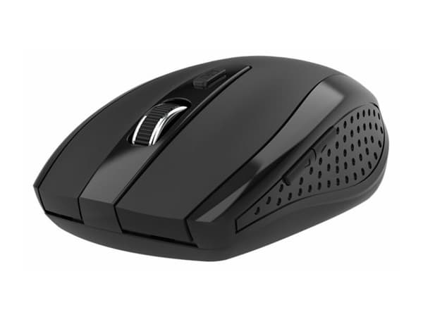 Acer Wireless Mouse (MX202) - Mus - 6 knappar - trådlös - 2.4 GHz - trådlös USB-mottagare - svart Svart