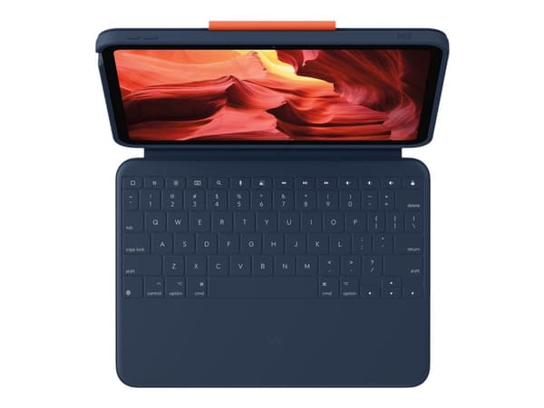 Logitech Rugged Combo 4 - Tastatur og folioveske - Apple Smart connector - QWERTY - Pan Nordic - klassisk blå - for Apple 10.9-inch iPad (10. generas
